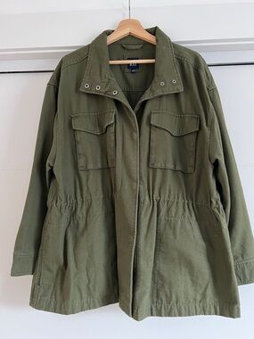 GAP Olive Green Utility Anorak Jacket